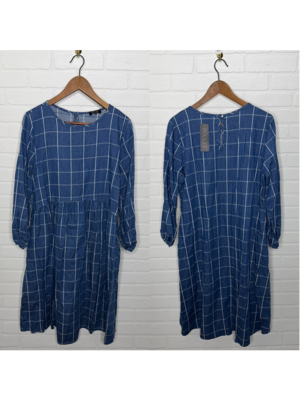 Roolee Midi Dress 100% Cotton NWT sz L - Picture 2 of 4